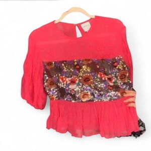 NWT Misa Los Angeles Fuchsia and Multicolor Sequin Dress